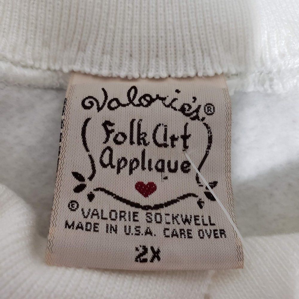New Vtg Valorie Sockwell Christmas Naughty Or Nice White Sweater 2X USA Made - Picture 12 of 14
